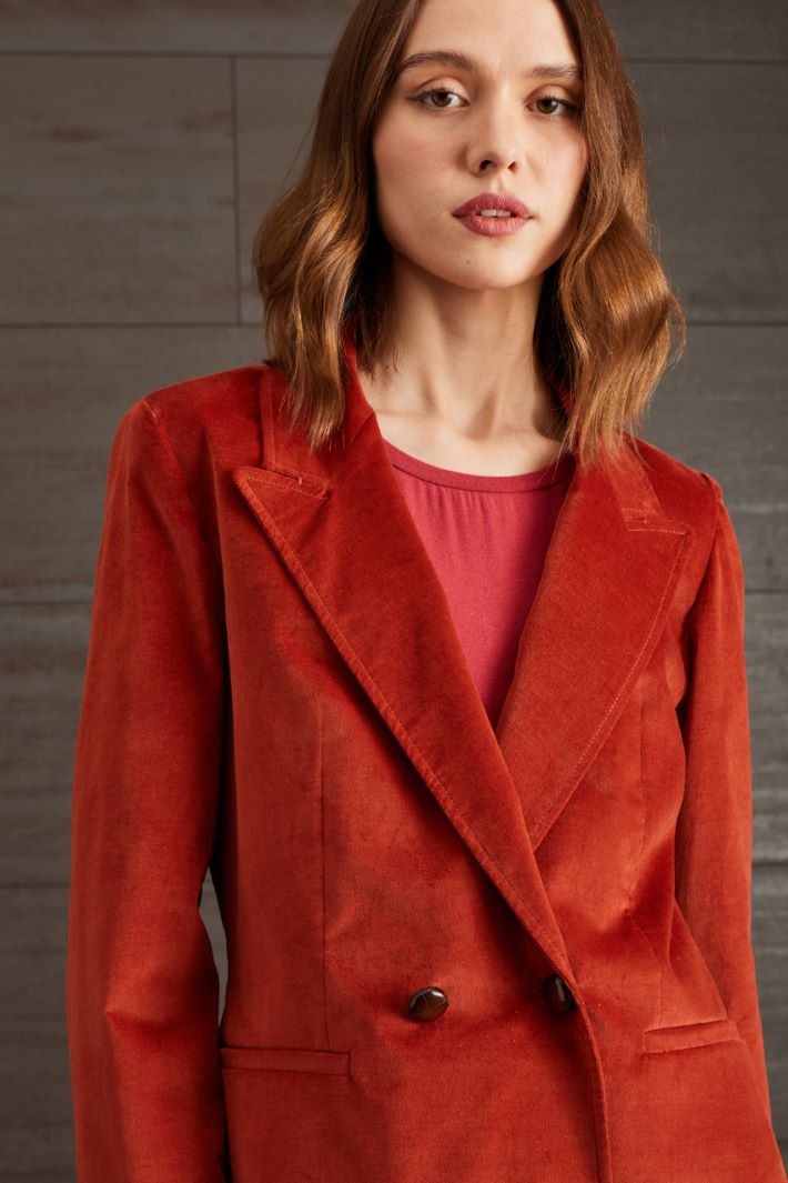 Blazer in velluto stretch Fashion Market