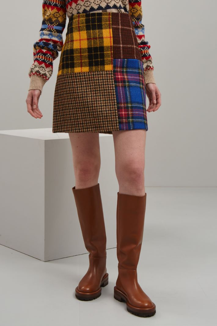 Gonna in stuoia di lana Fashion Market