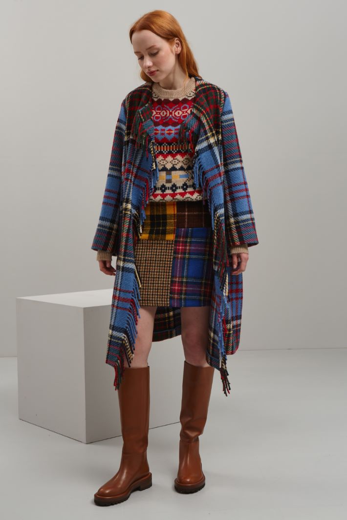 Gonna in stuoia di lana Fashion Market