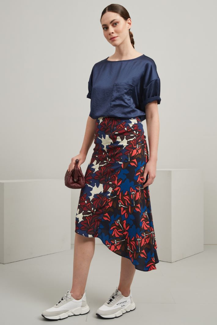 Gonna in crépe de chine Fashion Market