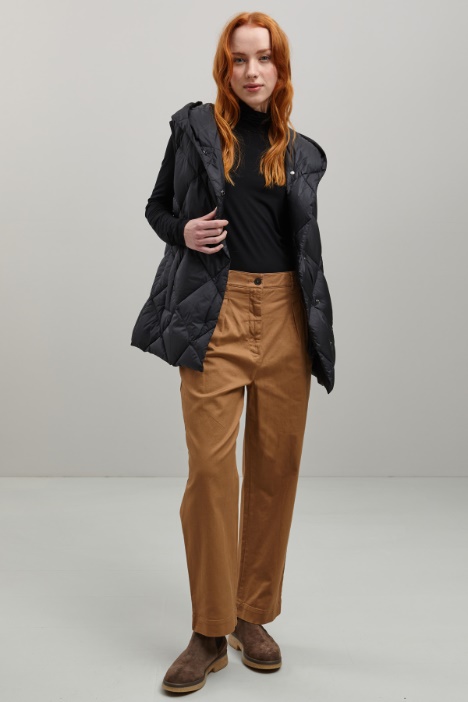 Pantaloni carrot in gabardina Fashion Market