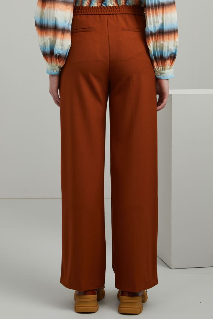 Pantaloni in tela di lana Fashion Market