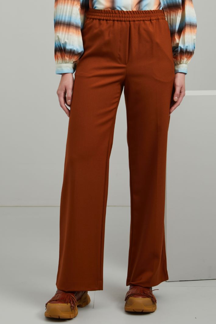 Pantaloni in tela di lana Fashion Market