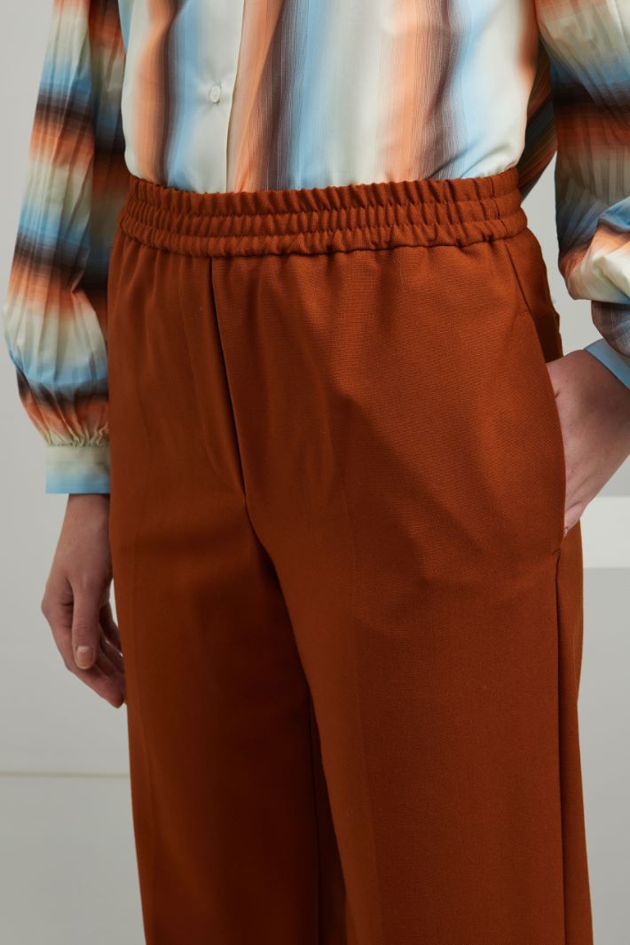 Pantaloni in tela di lana Fashion Market
