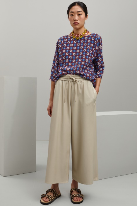 Pantaloni ampi in similpelle Fashion Market
