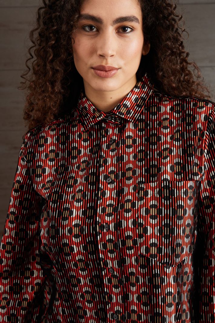 Chemisier in popeline stampato Fashion Market Chemisier in popeline stampato Fashion Market