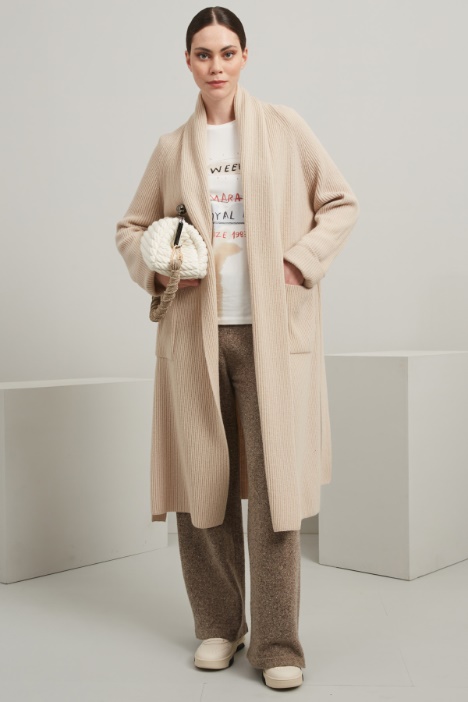 Cardigan lungo a coste Fashion Market