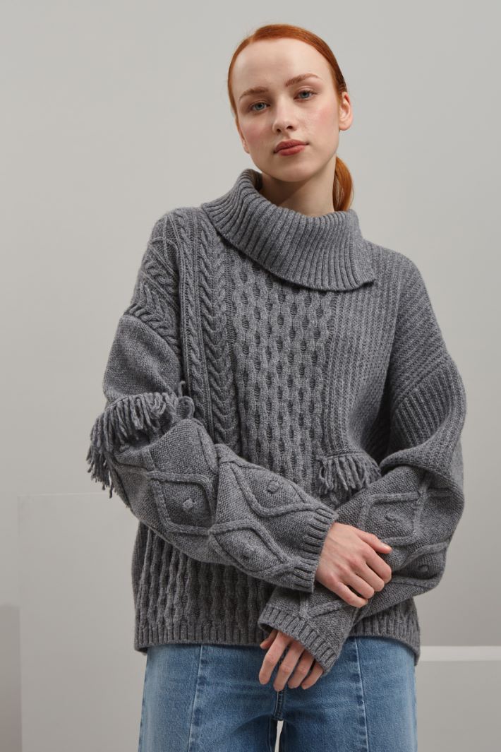 Maglia in lana a trecce Fashion Market