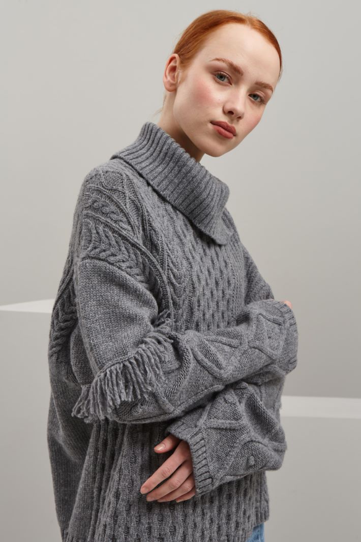 Maglia in lana a trecce Fashion Market