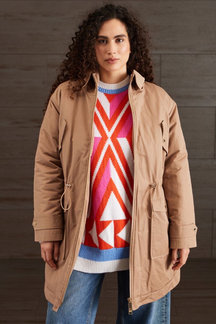 Parka in gabardina antigoccia Fashion Market Parka in gabardina antigoccia Fashion Market