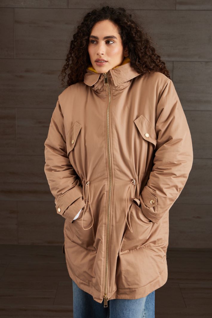 Parka in gabardina antigoccia Fashion Market Parka in gabardina antigoccia Fashion Market