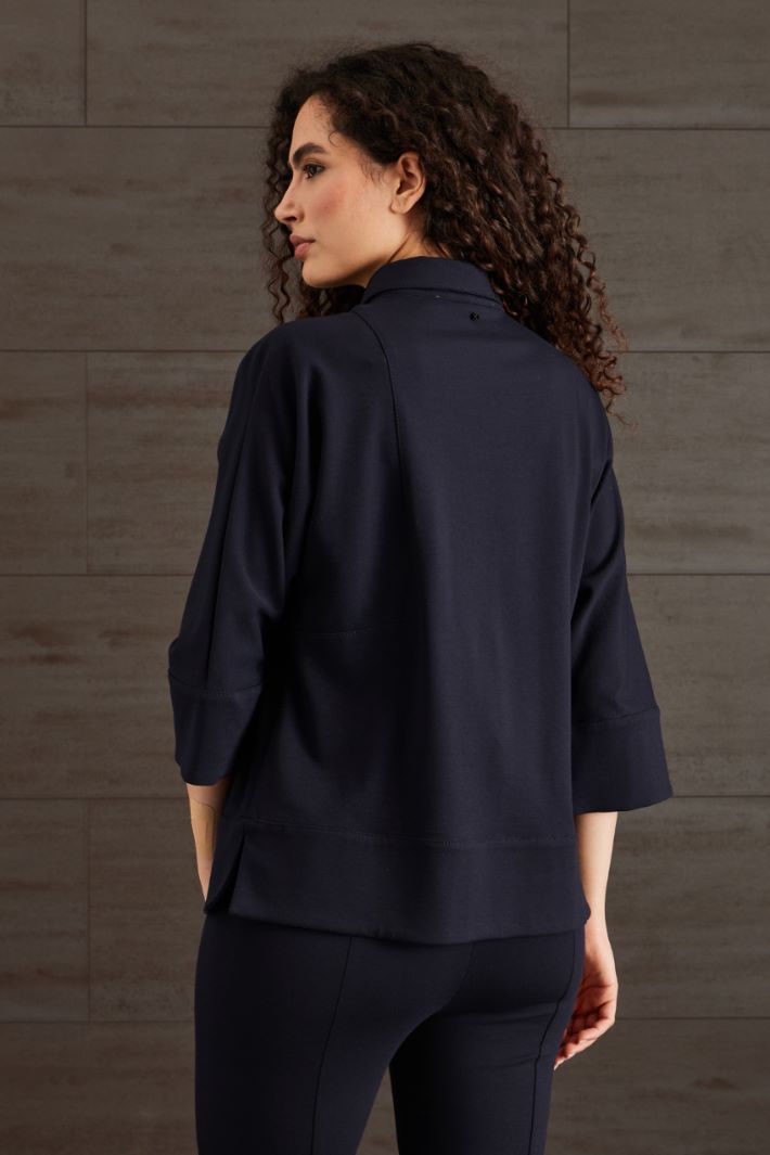 Felpa in jersey con colletto Fashion Market