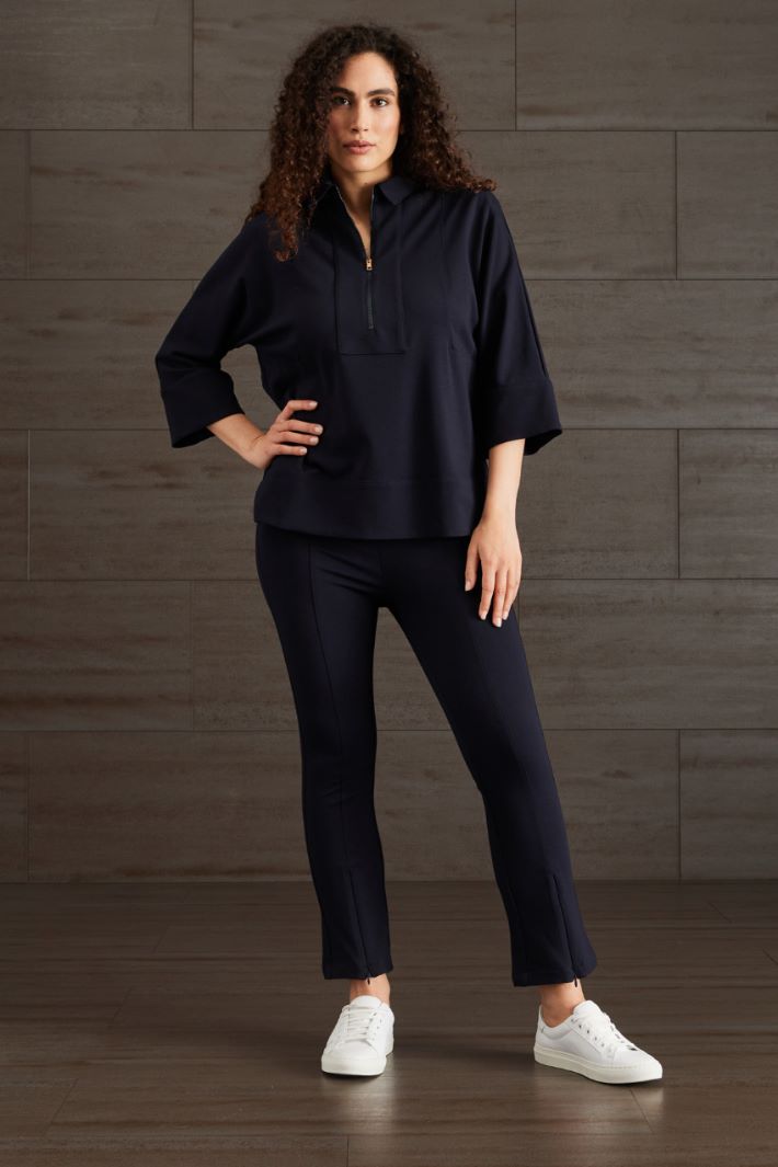 Felpa in jersey con colletto Fashion Market