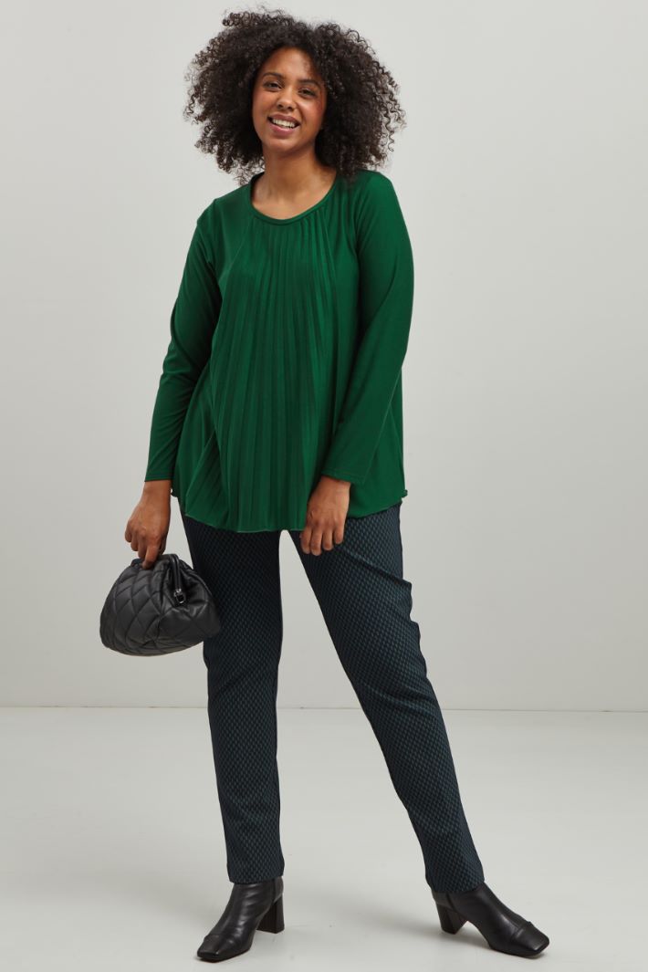 Top con motivo plissè Fashion Market