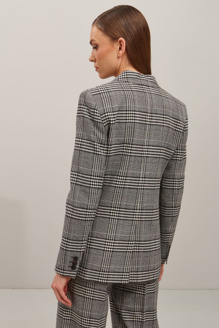 Blazer in lana tinto filo Fashion Market