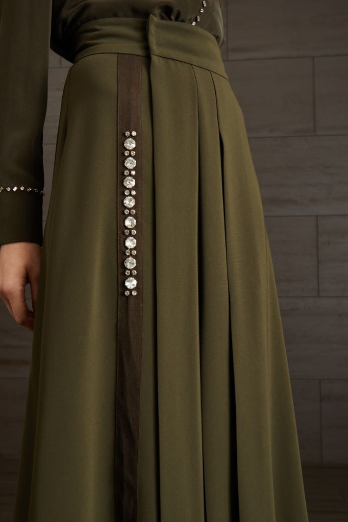 Gonna a pannelli in cady Fashion Market