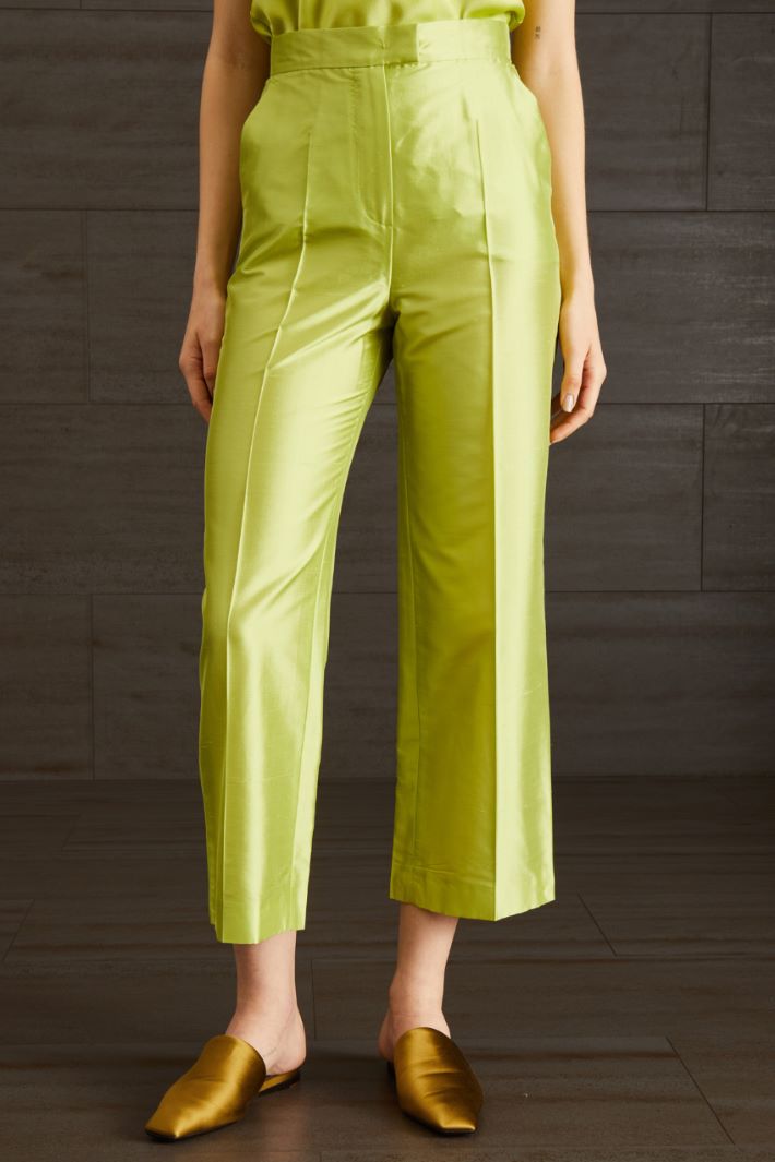Pantaloni in shantung di seta Fashion Market