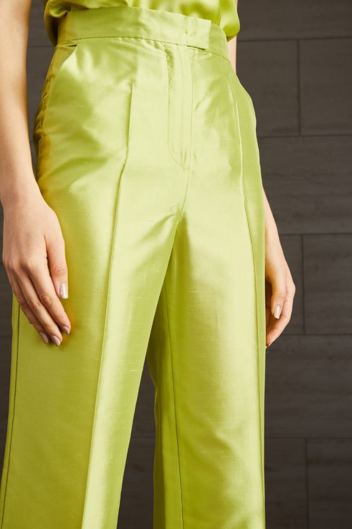 Pantaloni in shantung di seta Fashion Market
