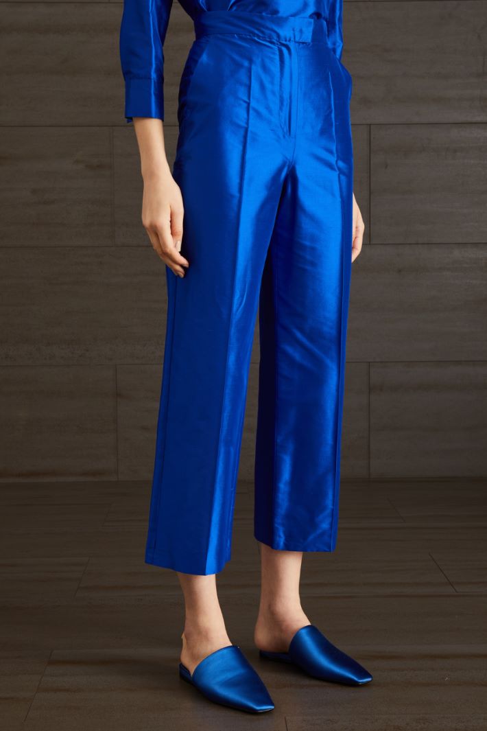 Pantaloni in shantung di seta Fashion Market