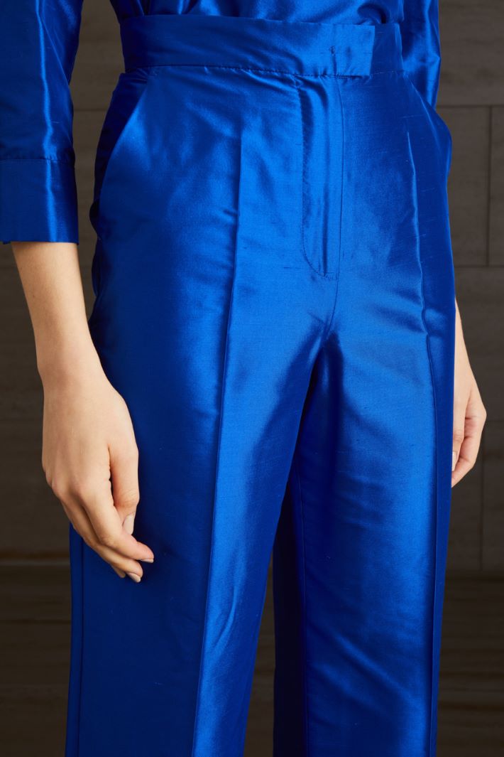 Pantaloni in shantung di seta Fashion Market