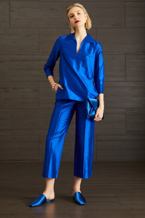 Pantaloni in shantung di seta Fashion Market