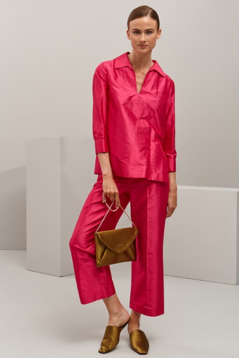 Pantaloni in shantung di seta Fashion Market