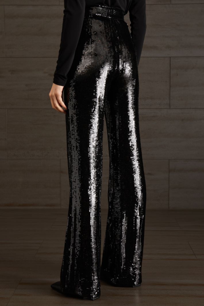 Pantaloni flare in georgette  Fashion Market