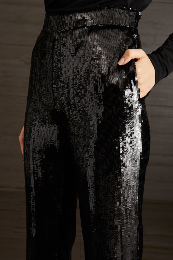 Pantaloni flare in georgette  Fashion Market
