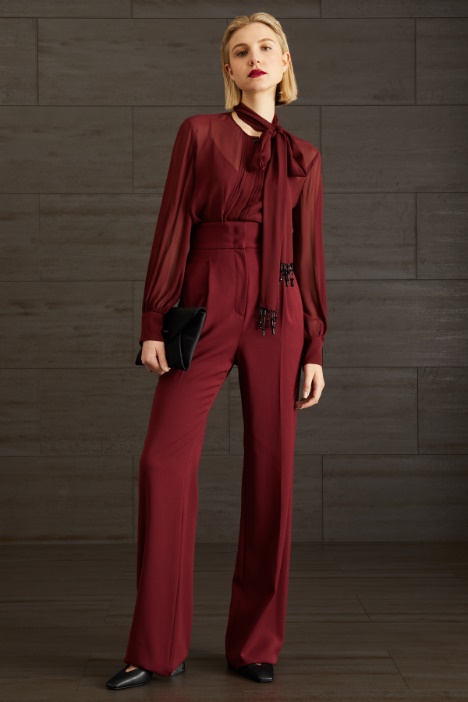 Pantaloni in crêpe di lana Fashion Market