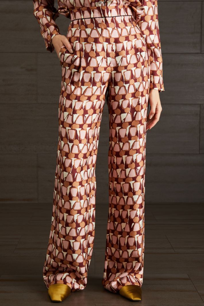 Pantaloni in seta stampata Fashion Market