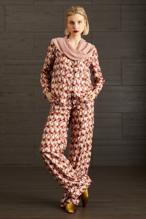 Pantaloni in seta stampata Fashion Market