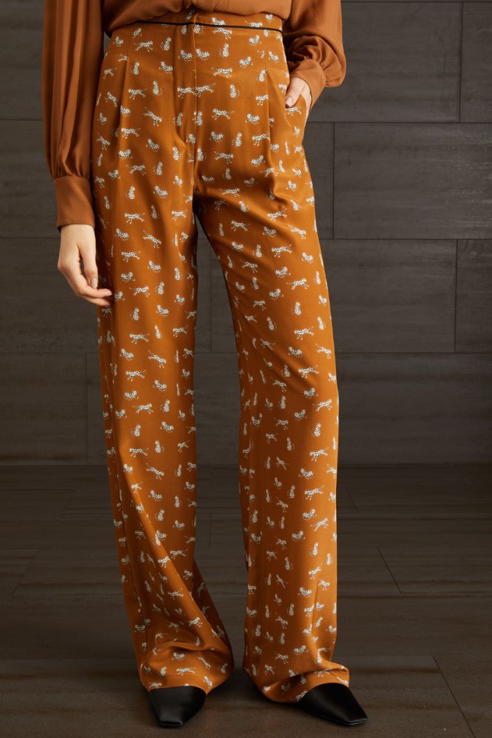 Pantaloni in crêpe de chine Fashion Market