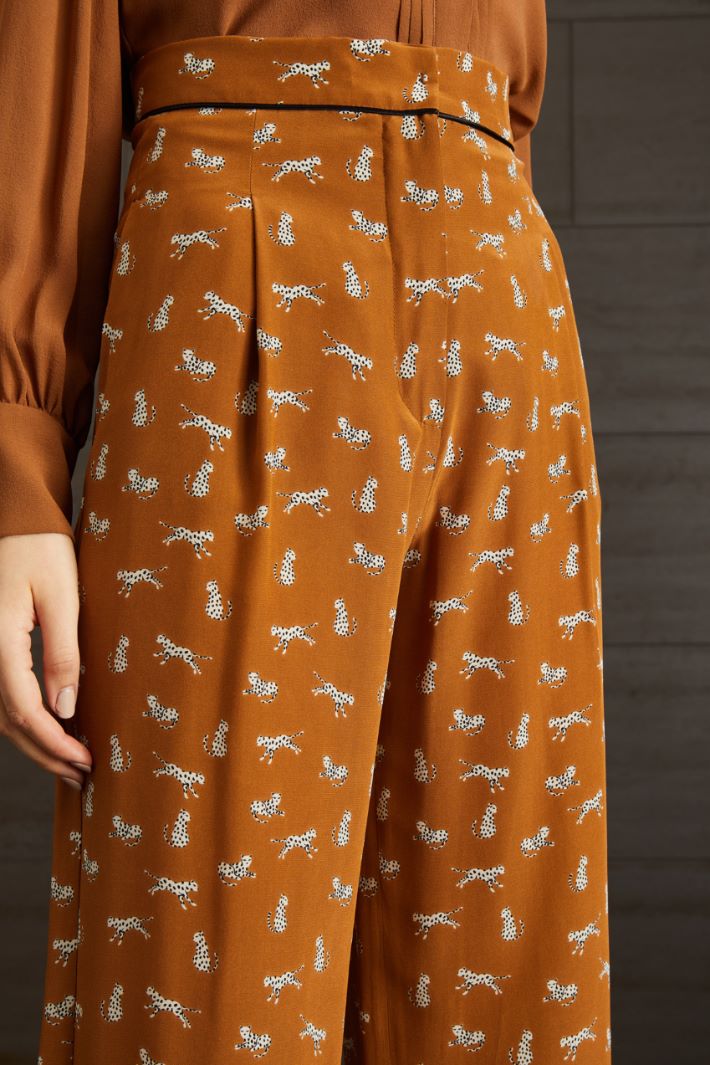 Pantaloni in crêpe de chine Fashion Market