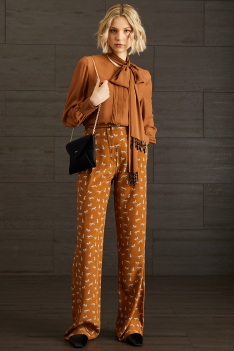 Pantaloni in crêpe de chine Fashion Market