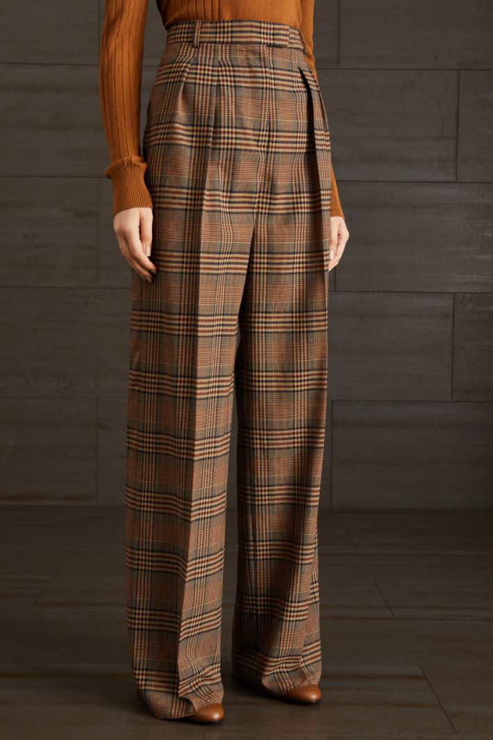 Pantaloni in lana tinto filo  Fashion Market