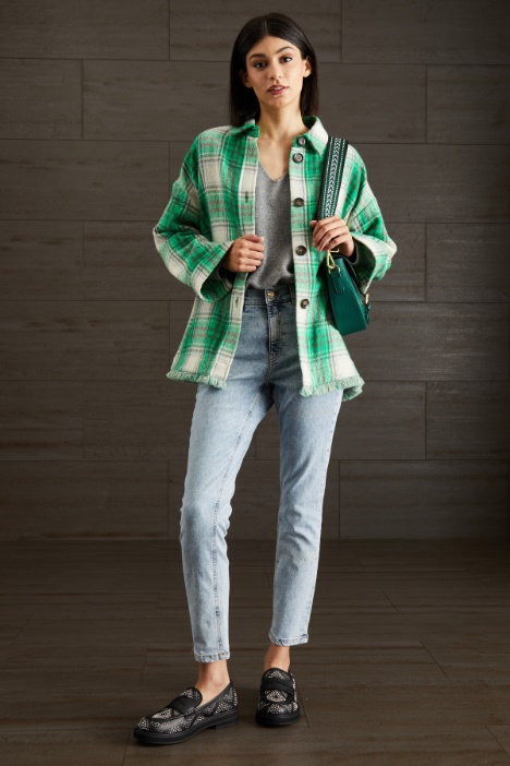 Giacca con bordi sfrangiati Fashion Market