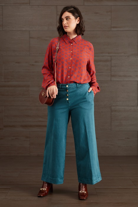 Pantaloni cropped in cotone Fashion Market