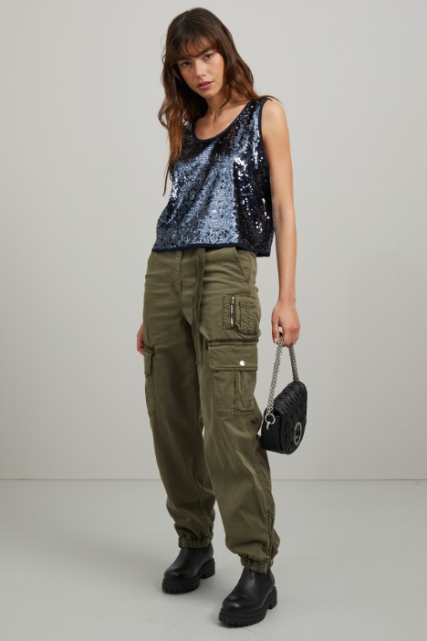 Pantaloni in gabardina Fashion Market