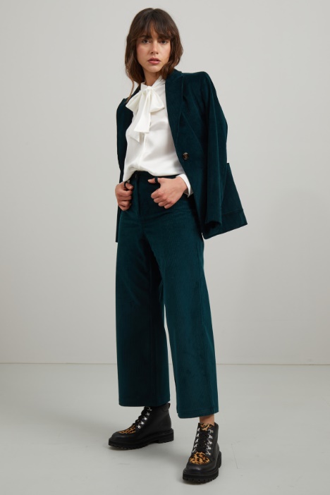 Pantaloni a palazzo in velluto Fashion Market