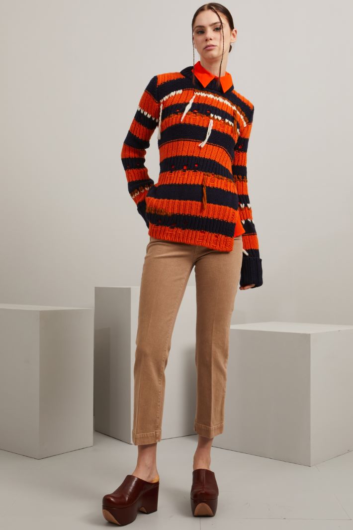 Pantaloni a trombetta in bull Fashion Market