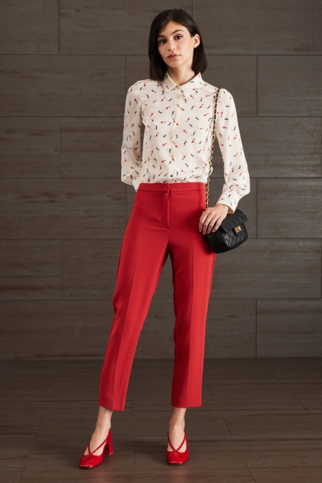 Pantaloni a sigaretta in cady Fashion Market