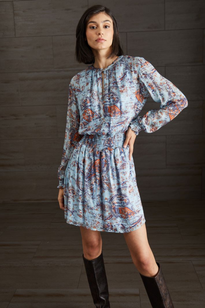 Abito in garza di viscosa Fashion Market Abito in garza di viscosa Fashion Market