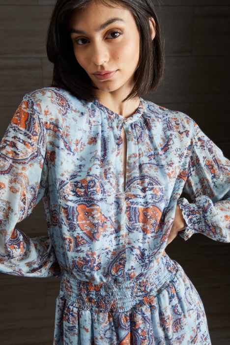 Abito in garza di viscosa Fashion Market