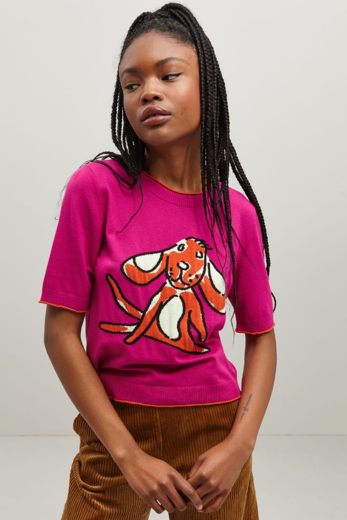 Maglia con profili a contrasto Fashion Market