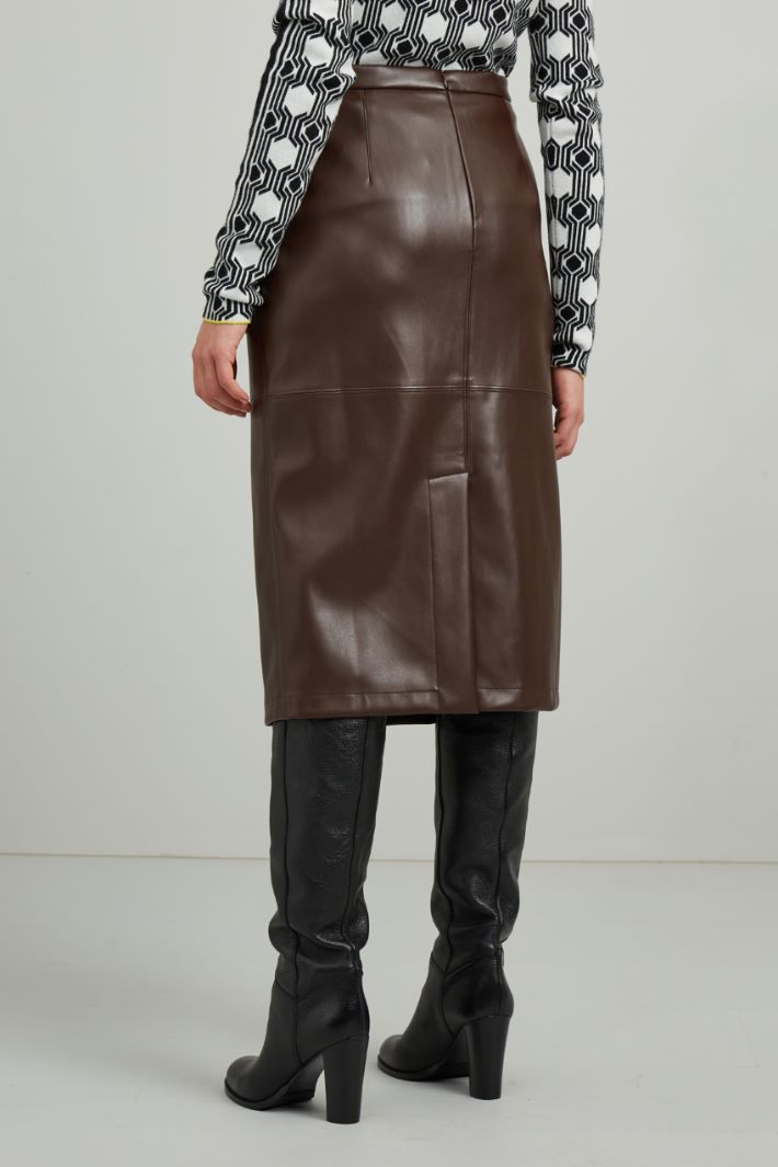 Gonna a tubo in similpelle Fashion Market