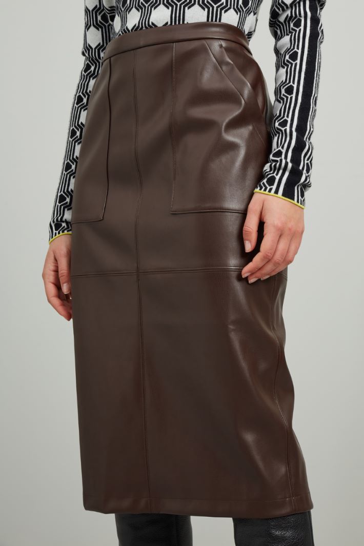 Gonna a tubo in similpelle Fashion Market