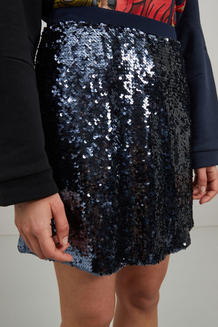 Gonna corta con paillettes Fashion Market