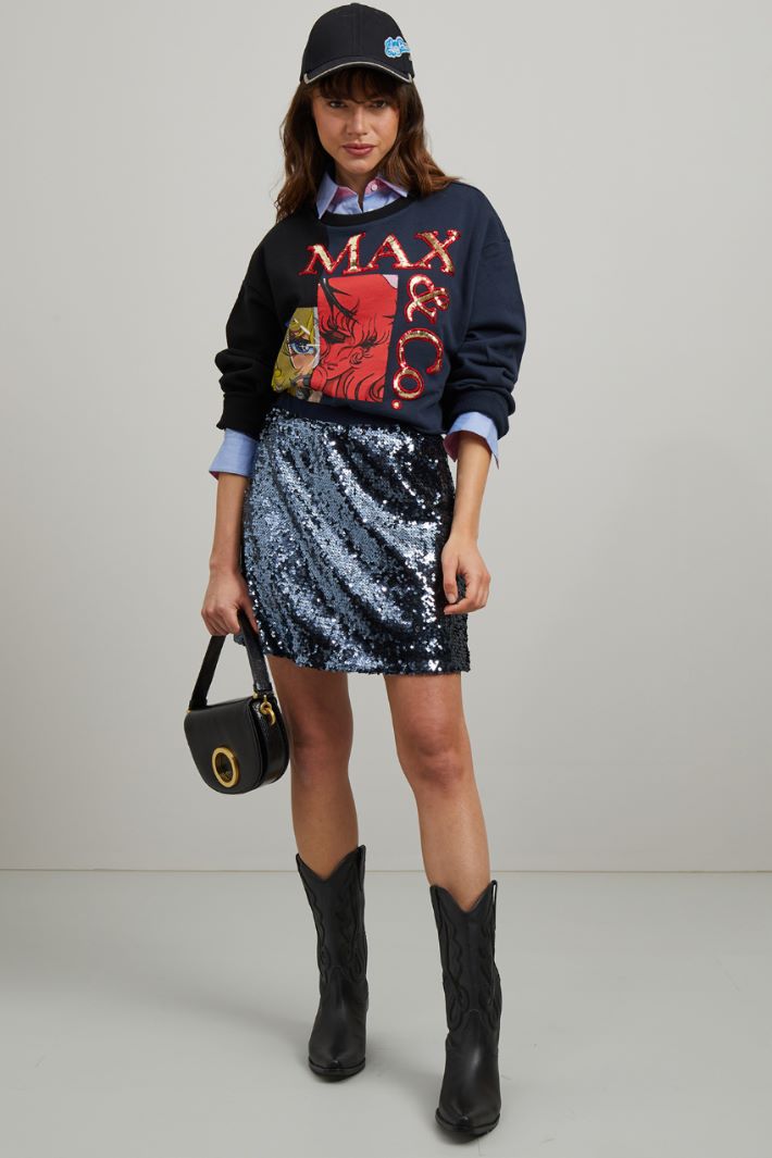 Gonna corta con paillettes Fashion Market