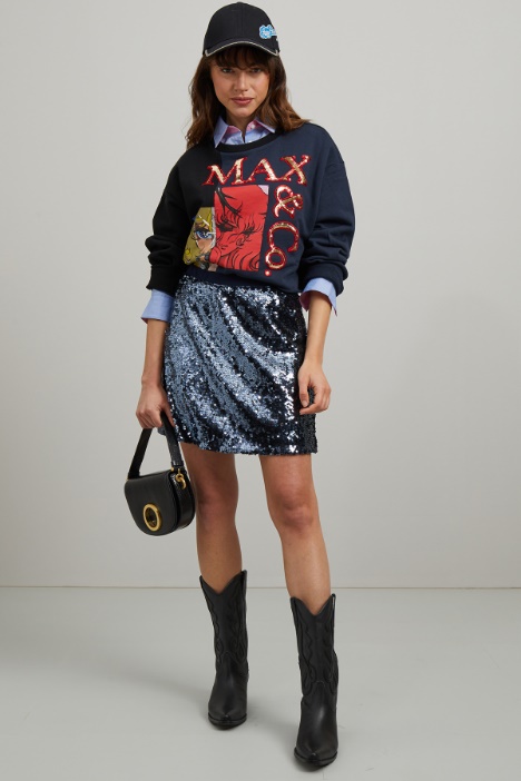 Gonna corta con paillettes Fashion Market