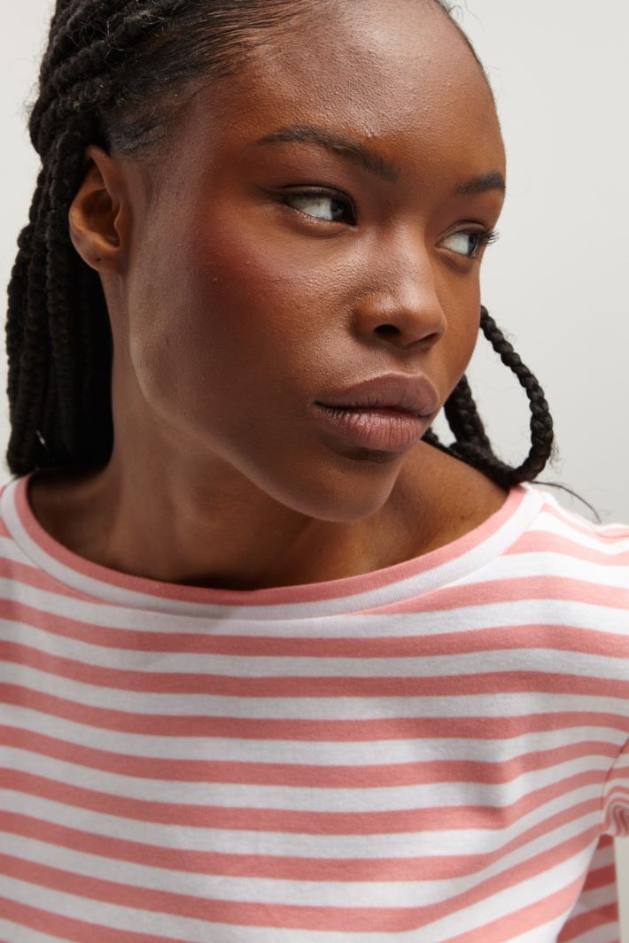 T-shirt in cotone tinto filo Fashion Market